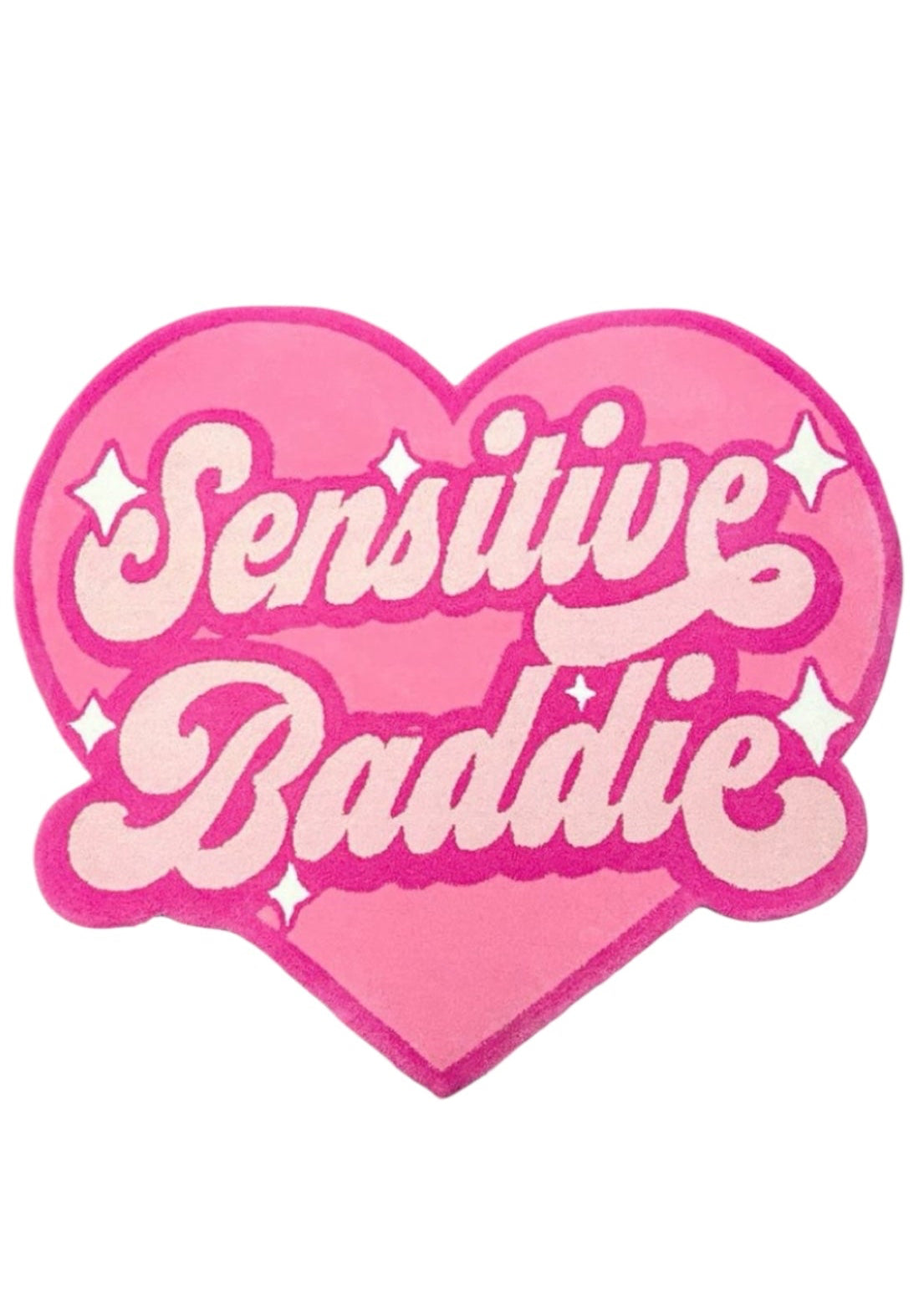 Sensitive Baddie Custom Heart Rug