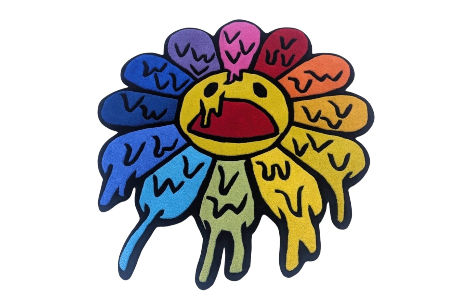 Melted Flower Custom Logo Rug