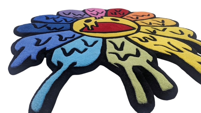 Melted Flower Custom Logo Rug