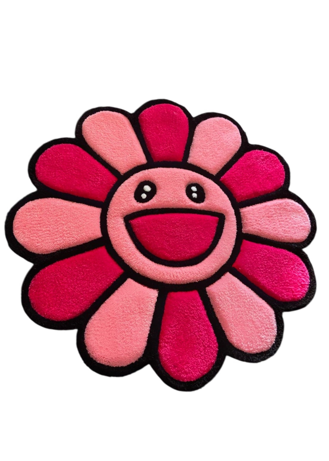Pink Flower Custom Logo Rug